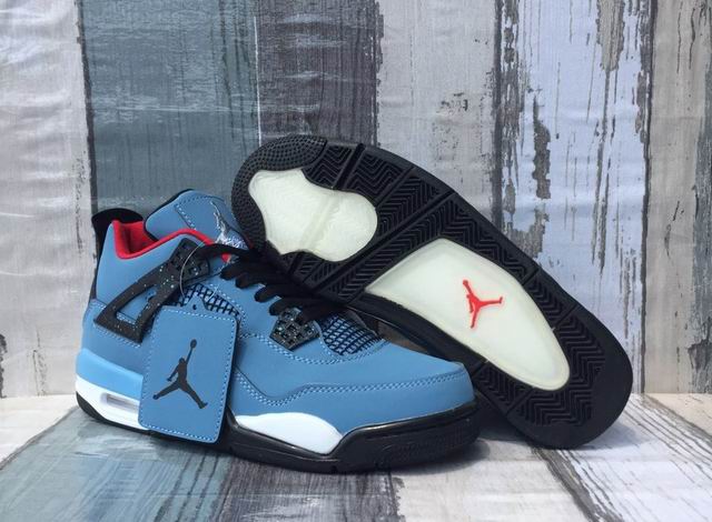 Air Jordan 4 Blue TS Men Basketball Shoes AJ4-59